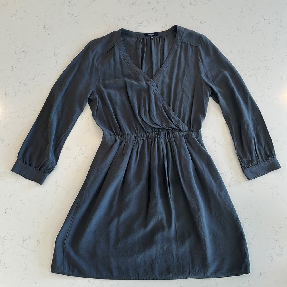 Madewell Silk Dress with Cinched Waist